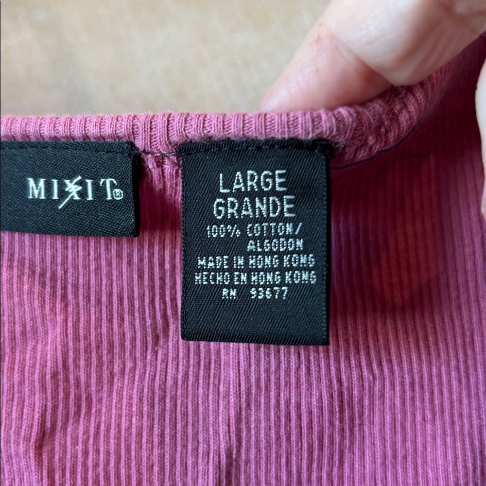 FINAL MARKDOWN Mixit Ribbed Tank Top large - Picture 3 of 4
